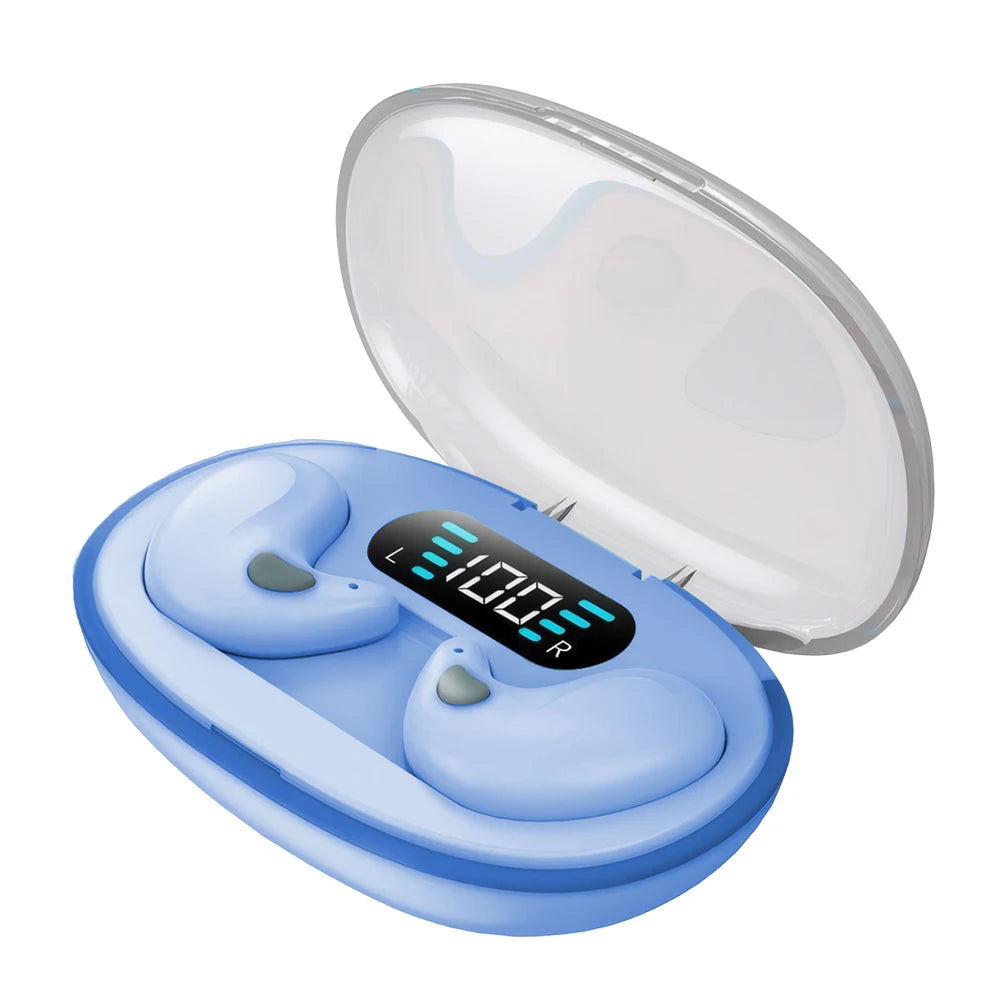 BT 5.3 Stereo Headphones Touch Control Invisible Sleep Earphones IPX5 Waterproof Sense-Free Micro Sleep Earbuds for Better Sleep