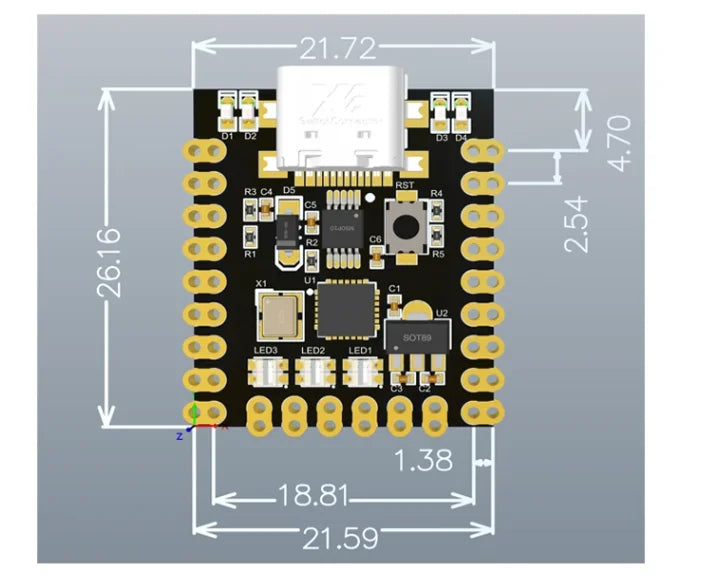 Arduino Nano Board Type-C CH340, ATmega328P Microcontroller, Compatible with Arduino IDE, for DIY Electronics Projects
