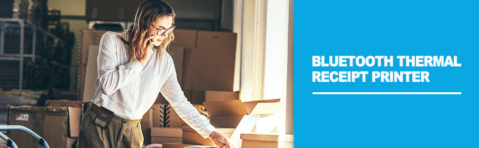 PT-210 58mm 2'' Inch Mini Portable Thermal Printer Wireless Receipt POS Maker Machine Bluetooth for Windows Android iOS Printing