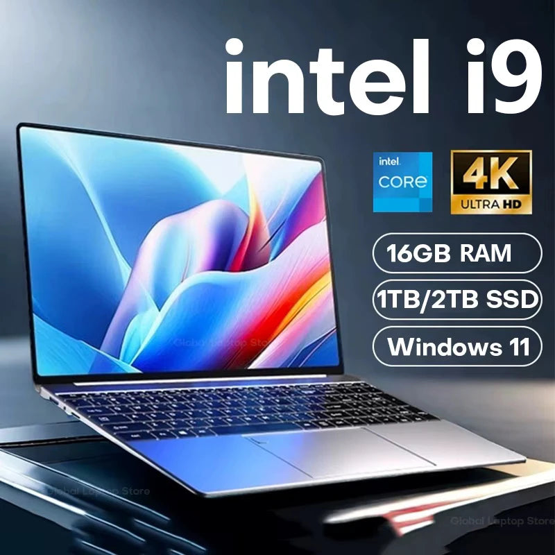 2025 15.6" Windows 11 Pro Laptop Computer Intel Core i9 10980HK 16GB 1TB Laptops Office Computer Fingerprint Unlock Notebook PC