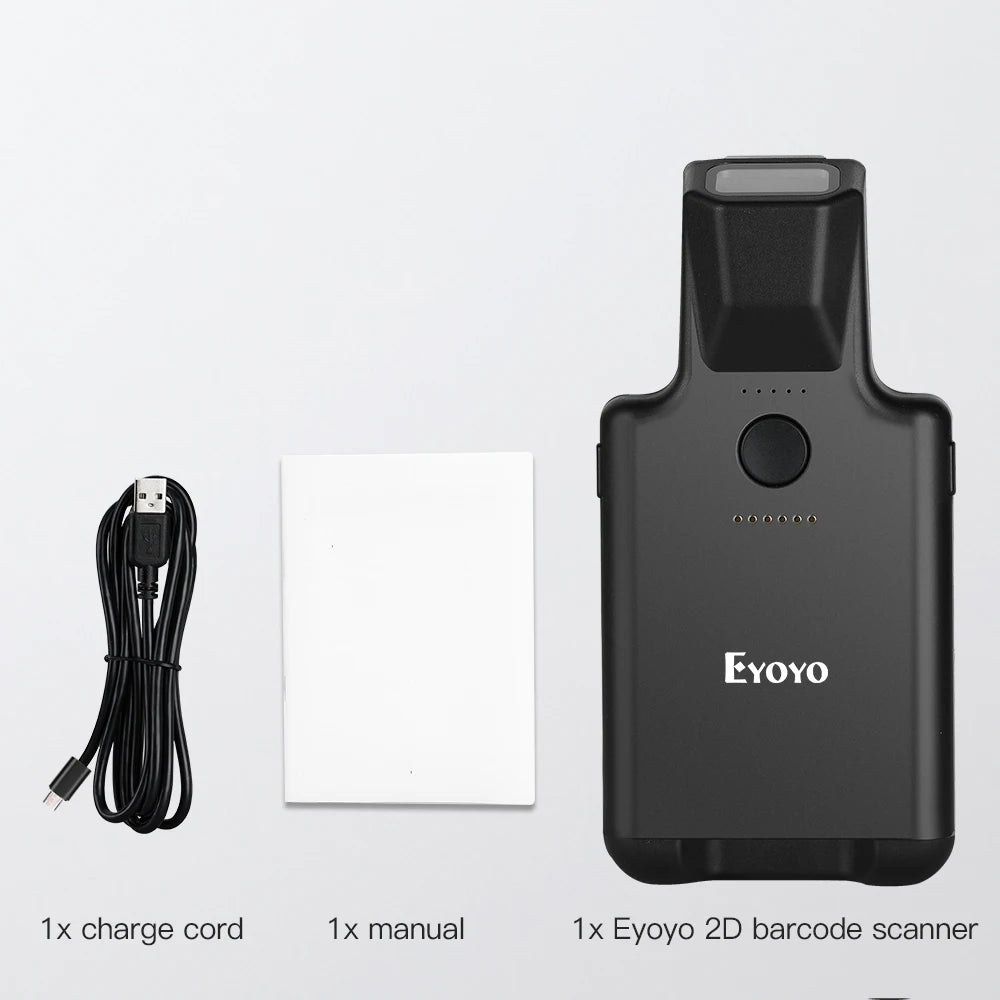 Eyoyo EY-017P 2D Back Clip Bluetooth Barcode Scanner Portable Barcode Reader Data Matrix 1D 2D QR Scanner Android IOS Phone