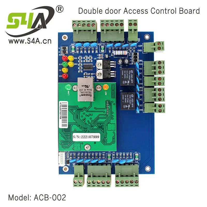 S4A Four Door Network Access Control Panel Board With Software Communication Protocol TCP/IP Board Wiegand Reader for 4 Door Use