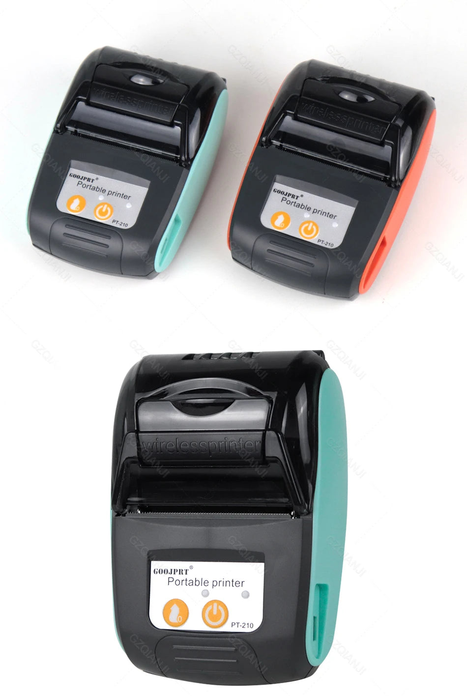 PT-210 58mm 2'' Inch Mini Portable Thermal Printer Wireless Receipt POS Maker Machine Bluetooth for Windows Android iOS Printing