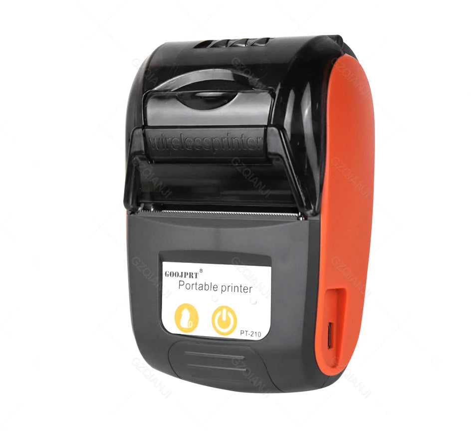 PT-210 58mm 2'' Inch Mini Portable Thermal Printer Wireless Receipt POS Maker Machine Bluetooth for Windows Android iOS Printing