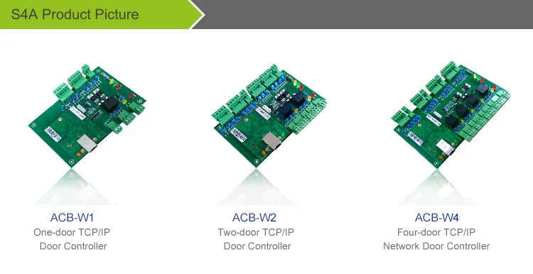 S4A Four Door Network Access Control Panel Board With Software Communication Protocol TCP/IP Board Wiegand Reader for 4 Door Use