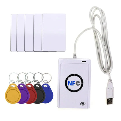 ACR122U NFC RFID Reader USB Smart Card Writer SDK M-ifare Copy Clone Software Copier Duplicator Writable S50 13.56mhz UID