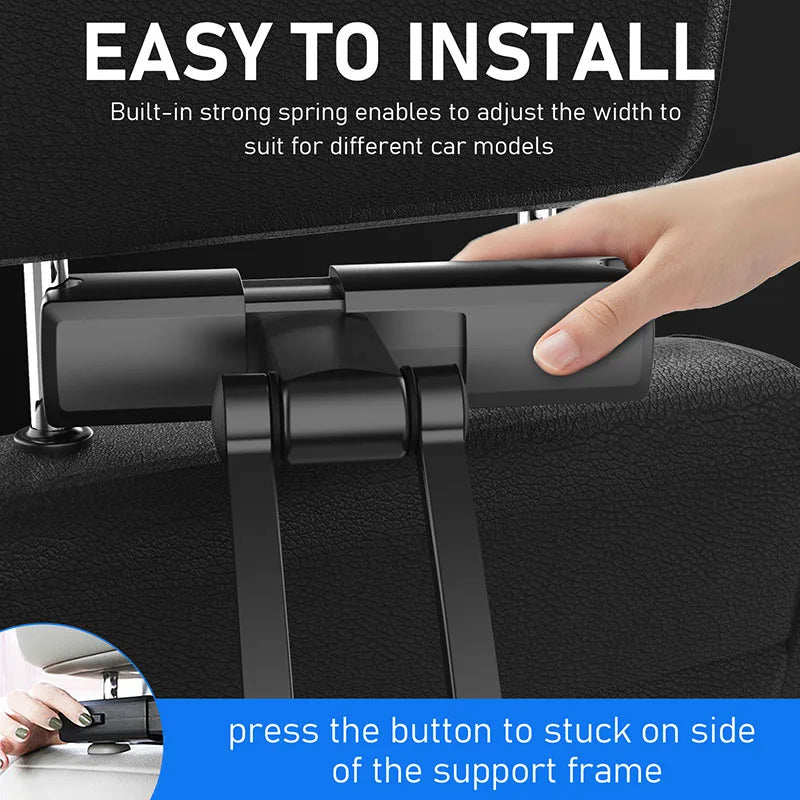 Universal Car Back Seat Headrest Tablet Phone Holder Stand Support For Iphone Ipad Mini 4.7-12.3 Inch 360 Rotation Tablet Mount