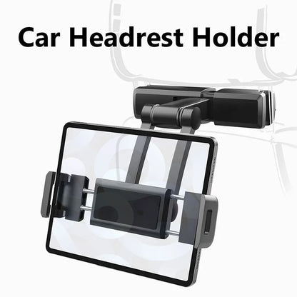 Universal Car Back Seat Headrest Tablet Phone Holder Stand Support For Iphone Ipad Mini 4.7-12.3 Inch 360 Rotation Tablet Mount