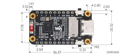 ESP32-C6 1.47Inch LCD Screen WiFi 6 & Bluetooth ESP32 C6 1.47 inch Display Type-C Development Board Waveshare LCD