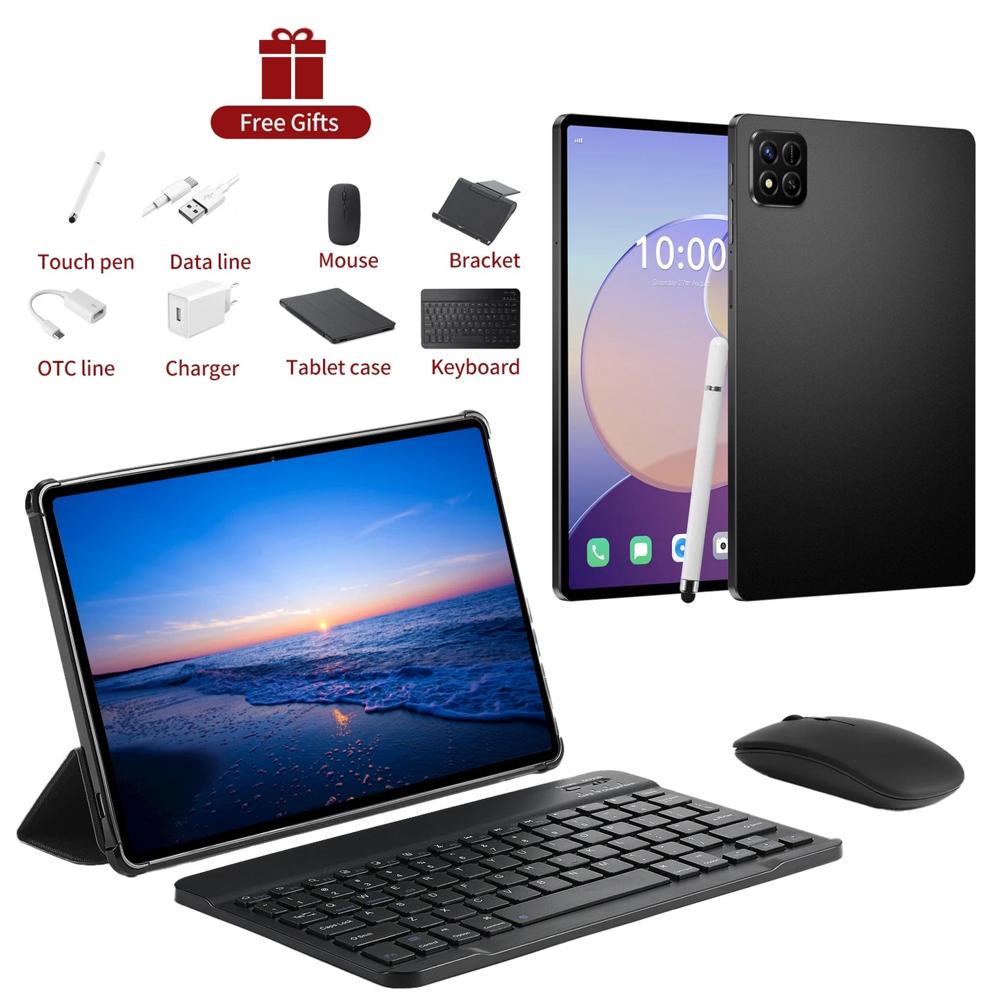 2025 New Original Tablet Pad 7 Pro Snapdragon 10.1inch High-Definition Screen Global 10000mAh 5G Dual Card WiFi Tablet