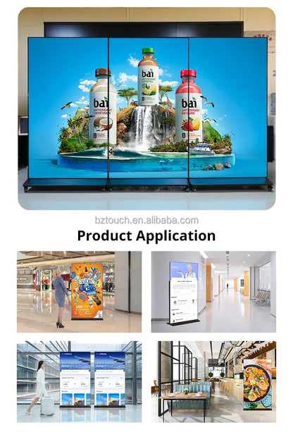 100" 85" 75" 65"55"43"4K Lcd M onitors Totem Led Display Smart Board Kiosk Stands Advertising Screen Digital Signage And Display