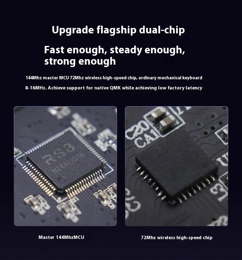 Riccks RS8 V2 Wireless Gaming Mechanical Keyboard Bluetooth 2.4G Wired 8000mAh RGB Hotswap Support QMK-VIA Keyboard for pc Gamer