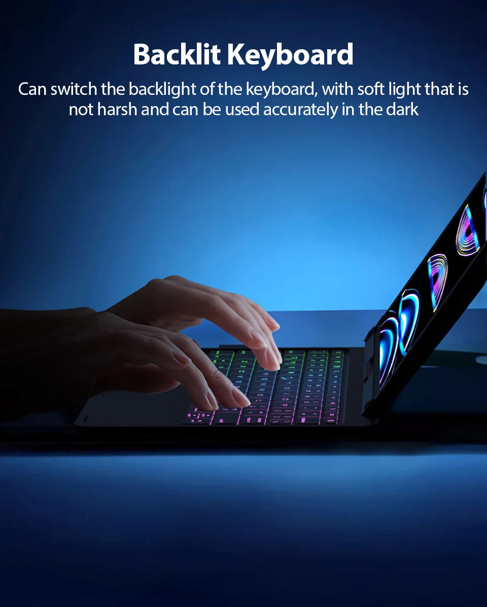 Magic Keyboard Case For Ipad Pro 13 11 12.9 2024 Mini 6 Air 5 4 M4 M2 10 9 9th 10th Generation 10.9 10.2 Funda Cover Accessories