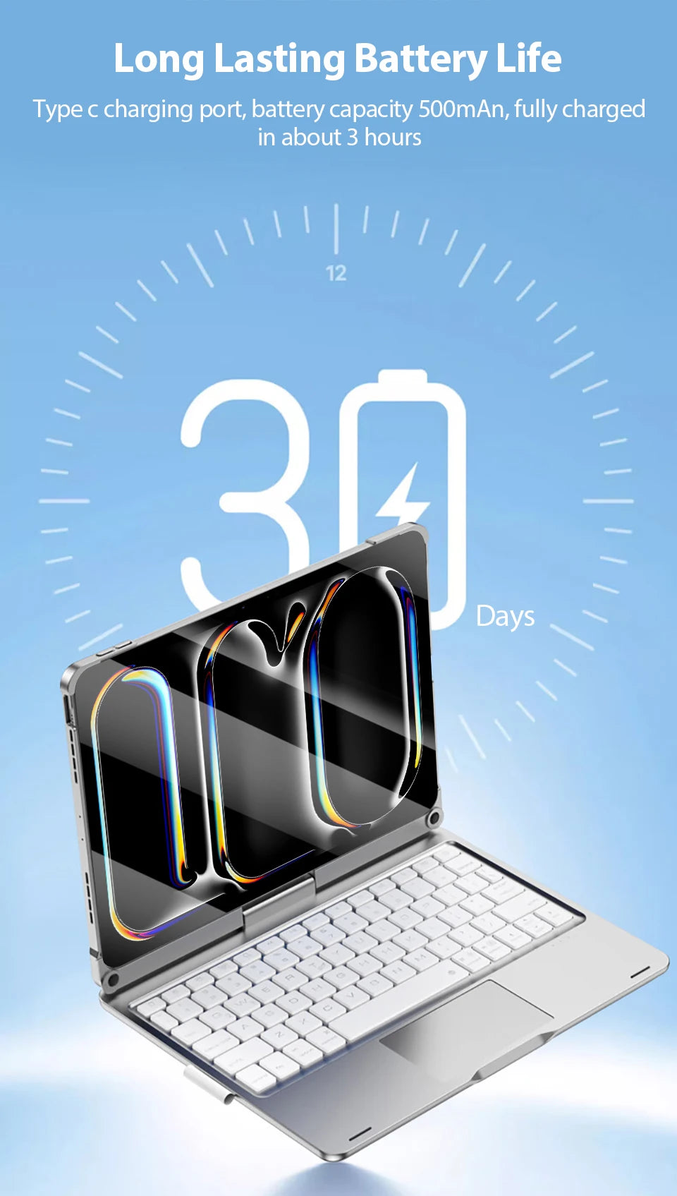 Magic Keyboard Case For Ipad Pro 13 11 12.9 2024 Mini 6 Air 5 4 M4 M2 10 9 9th 10th Generation 10.9 10.2 Funda Cover Accessories