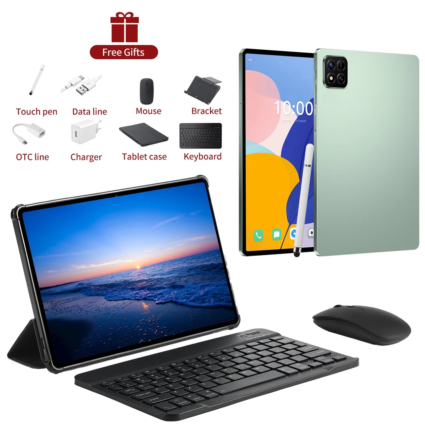 2025 New Original Tablet Pad 7 Pro Snapdragon 10.1inch High-Definition Screen Global 10000mAh 5G Dual Card WiFi Tablet