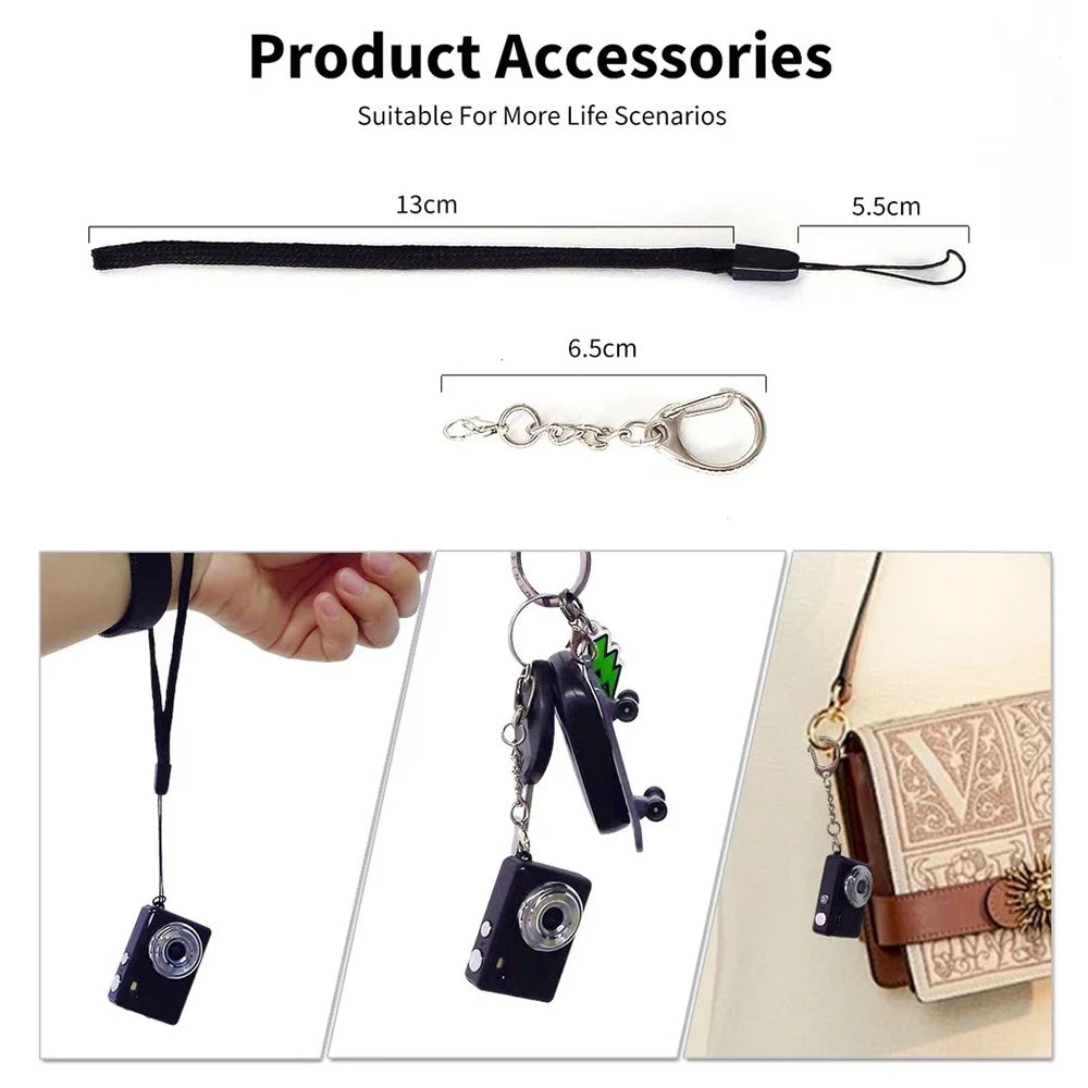 0.96''Mini 1080P Digtal Camera with Small Screen Bodycam Compact Portable Retro Kids Camcorder Video Recorder Support TF Card