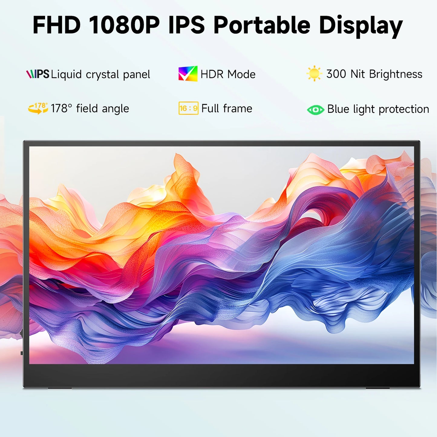 UPERFECT 15.6 inch Portable Monitor Touchscreen 1080P 10-Point Touch Gaming Display With Protective Sleeve VESA For Laptop Phone