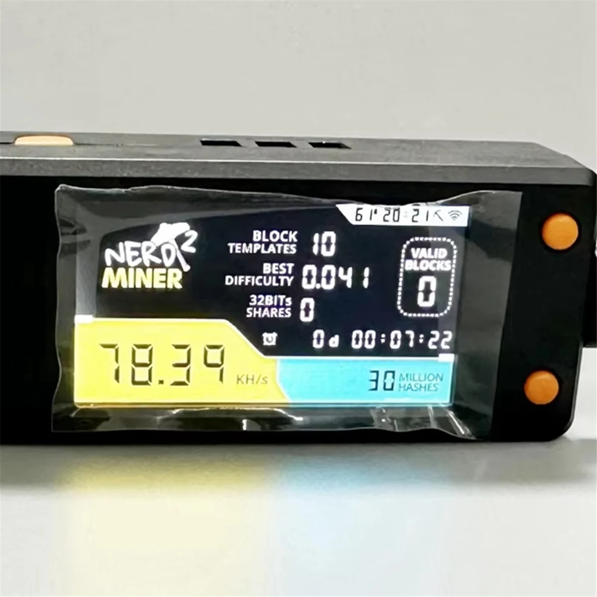 SuperDeals NerdMiner V2 78kh/S Hashrate Bitcoin Nerd Miner BTC Lottery Miner Solo Btc Crypto Miner Mining Machine with Display