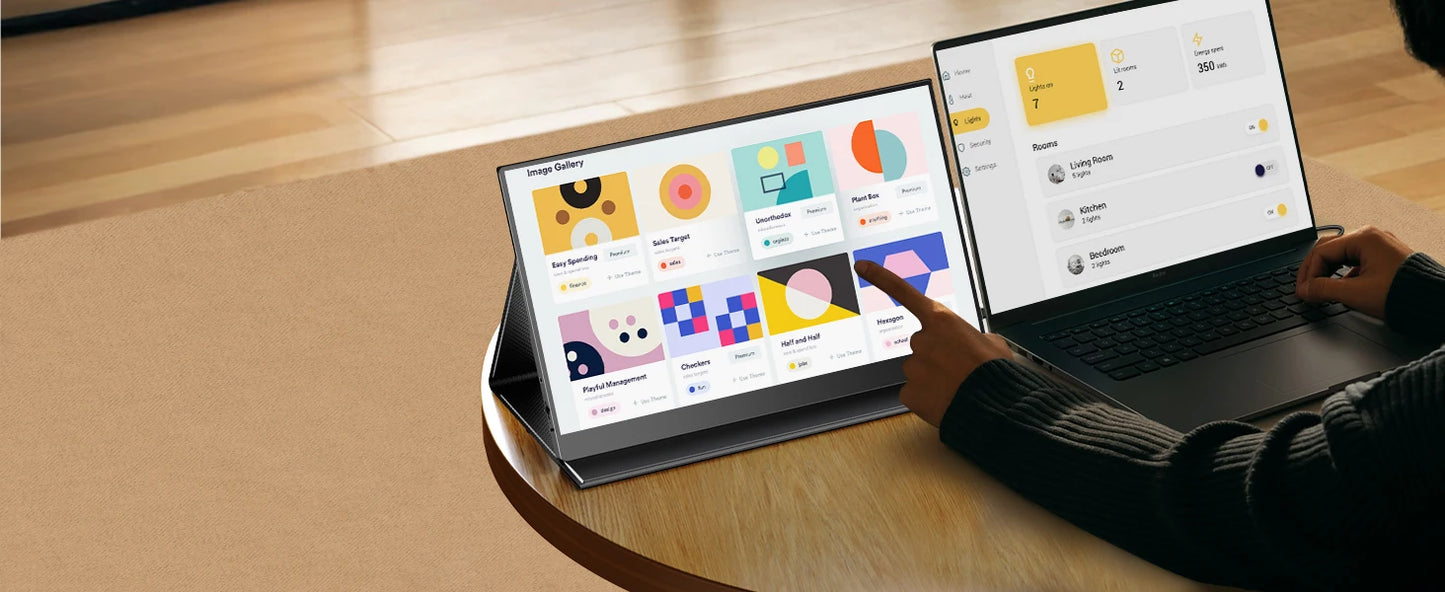 UPERFECT 15.6 inch Portable Monitor Touchscreen 1080P 10-Point Touch Gaming Display With Protective Sleeve VESA For Laptop Phone