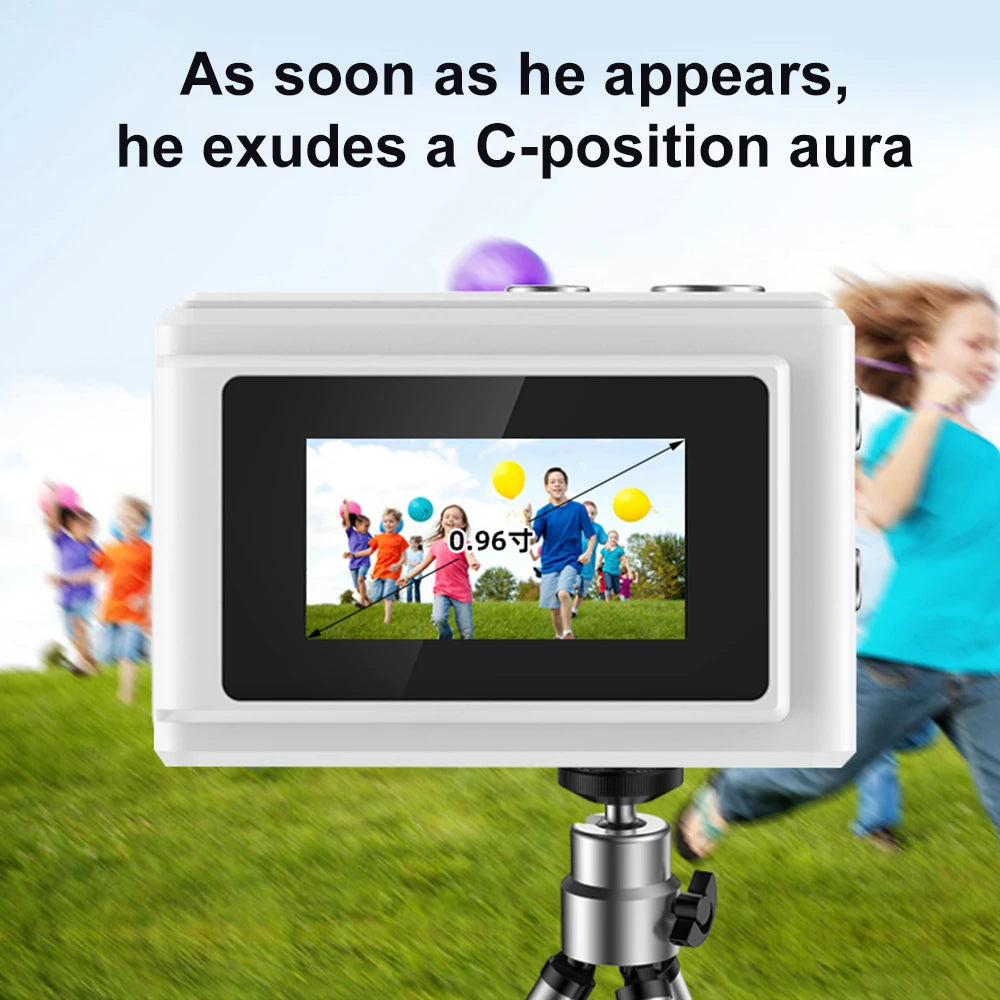 0.96''Mini 1080P Digtal Camera with Small Screen Bodycam Compact Portable Retro Kids Camcorder Video Recorder Support TF Card