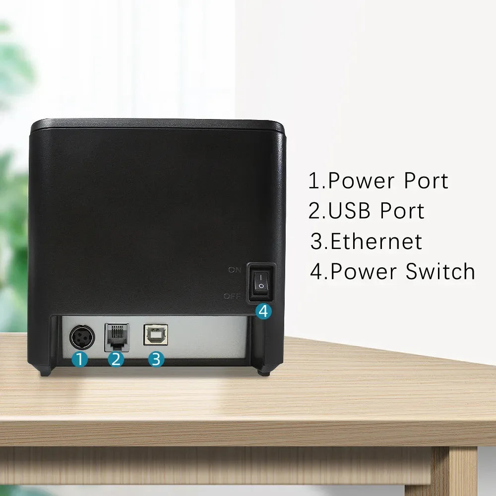 Xprinter 80mm Auto Cuter Thermal Receipt Kitchen POS Printer Mini  USB LAN Mini Printer With Order Reminder Support Mac/IOS