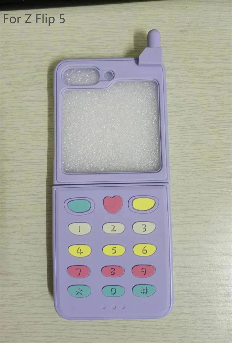 3D Antenna Game Boy Phone Case For Samsung Galaxy Z Flip 6 5 Luxury Hard Plastic Frame Silicone Cover For Samsung Z Flip 3 4 5G