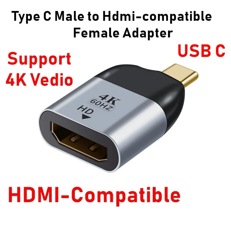 HDMI-compatible USB Type C Adapter to DP/VGA/Mini DP/RJ45 4K/8K 60Hz Vedio Transfer Converter for Laptop Phone Macbook Pro Air