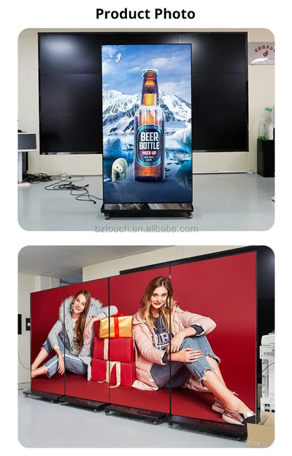 100" 85" 75" 65"55"43"4K Lcd M onitors Totem Led Display Smart Board Kiosk Stands Advertising Screen Digital Signage And Display
