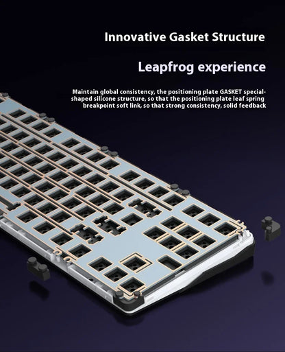 Riccks RS8 V2 Wireless Gaming Mechanical Keyboard Bluetooth 2.4G Wired 8000mAh RGB Hotswap Support QMK-VIA Keyboard for pc Gamer