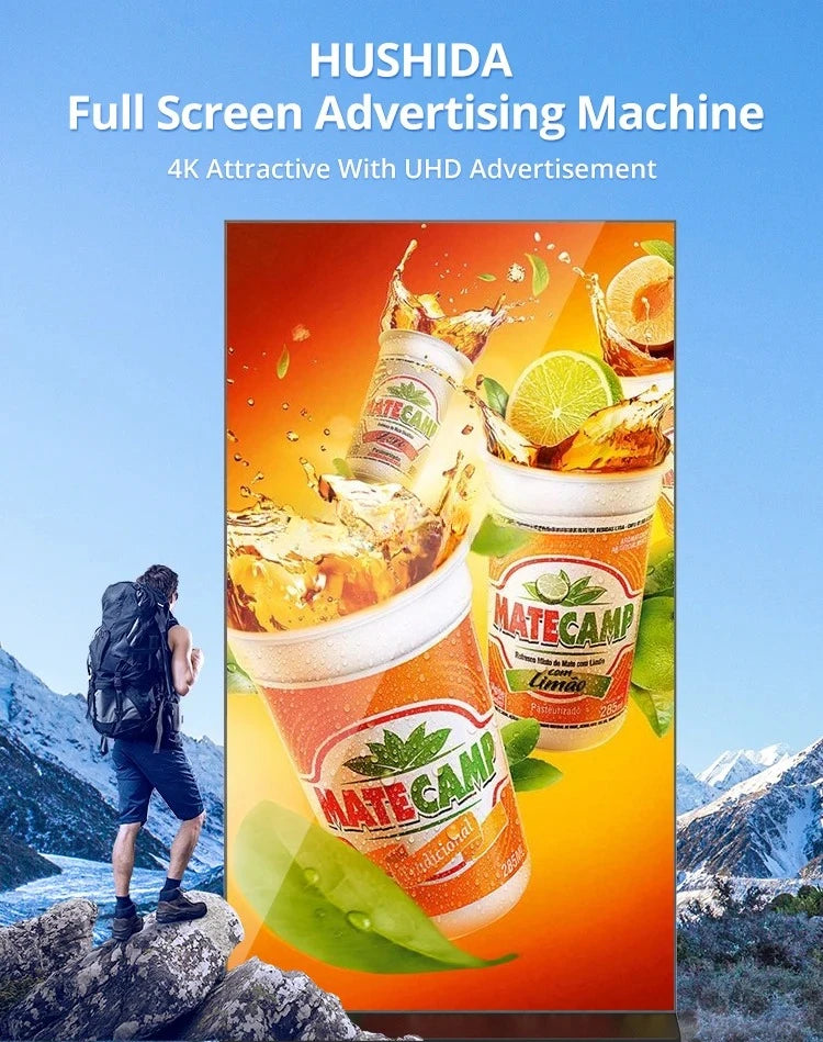 100" 85" 75" 65"55"43"4K Lcd M onitors Totem Led Display Smart Board Kiosk Stands Advertising Screen Digital Signage And Display