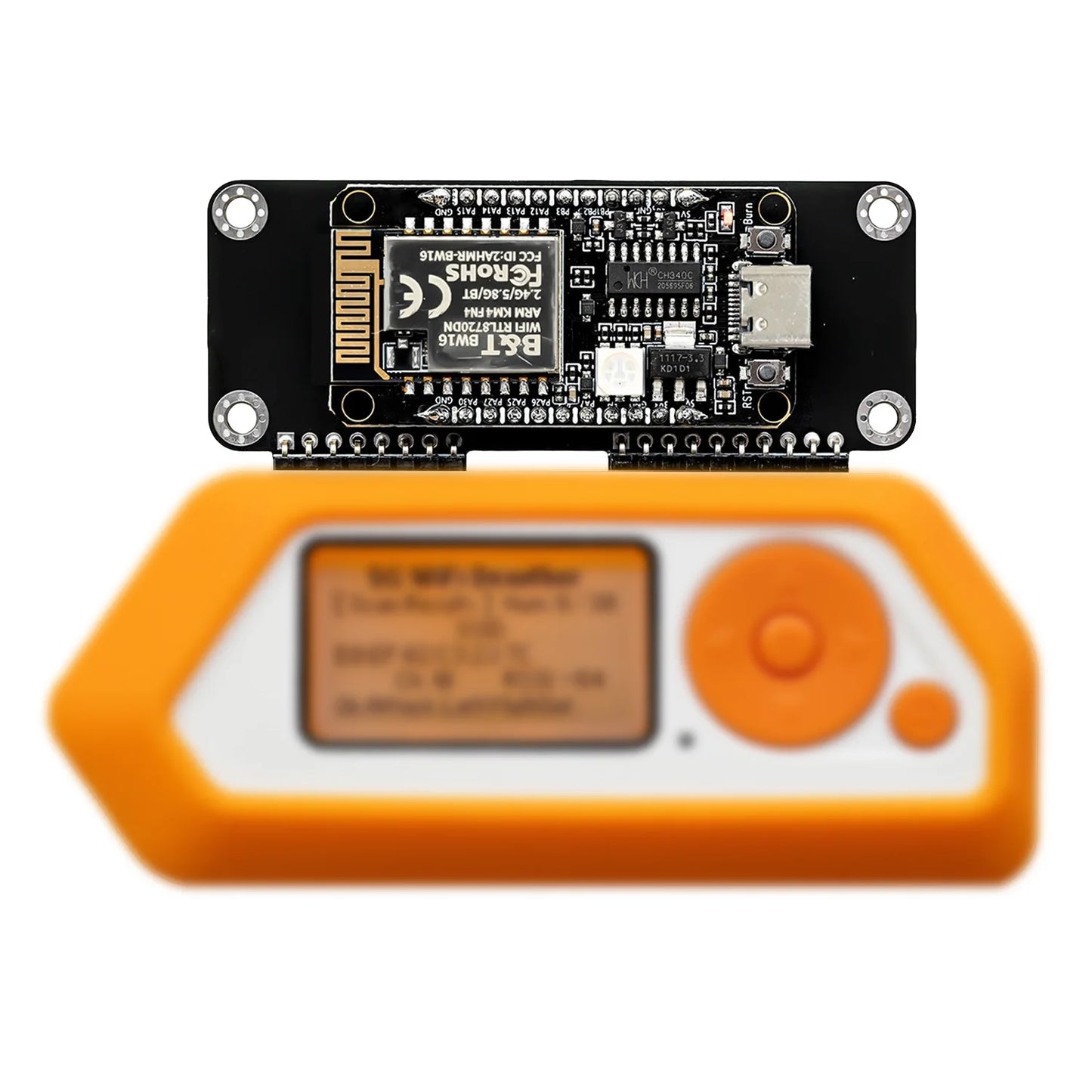 Flipper Zero 2.4G&5G Dual-Band WiFi Devboard, BW16 RTL8720DN Board, Wireless Expansion Board(Support Momentum Firmware Only)