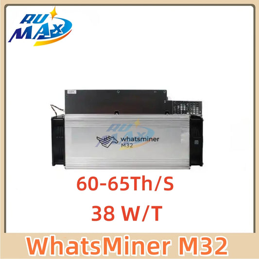 MicroBT WhatsMiner M32 60-65TH/s Bitcoin ASIC Miner 3348W High Efficiency SHA256 Crypto Mining Machine with PSU Fast shipping