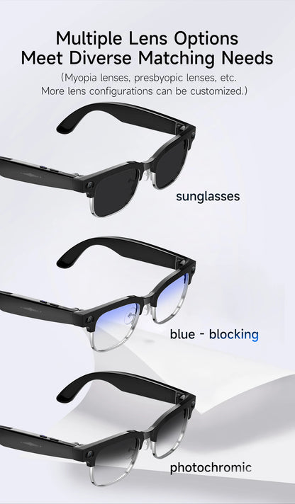 AI Smart Translation Smart Glasses 8 Million HD Camera Optical Image Stabilization Dual Microphone Noise Reduction Smart Glasses