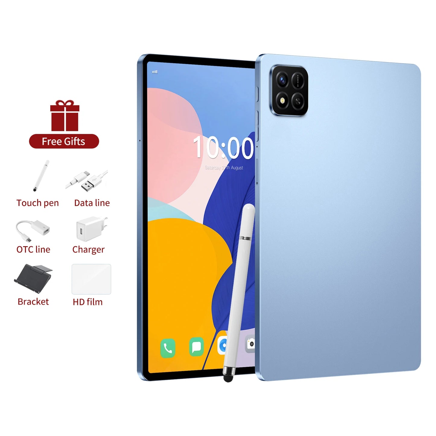 2025 New Original Tablet Pad 7 Pro Snapdragon 10.1inch High-Definition Screen Global 10000mAh 5G Dual Card WiFi Tablet