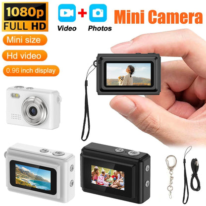 0.96''Mini 1080P Digtal Camera with Small Screen Bodycam Compact Portable Retro Kids Camcorder Video Recorder Support TF Card