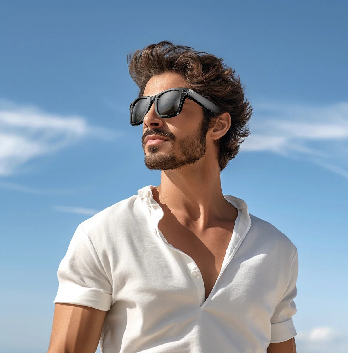 2025  Smart  Sunglasses ai smart glasses with Camera Video 8MP Translation  Bluetooth Call Music Play Men Women  Recording 100+