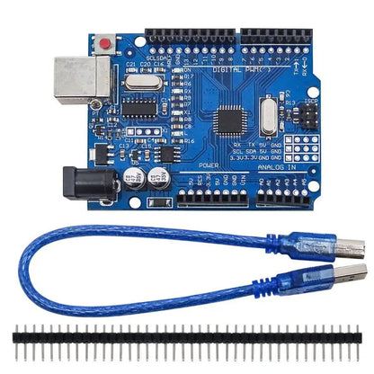 UN0 R3 Board ATmega328P Development Board with Pin Header and Cable Compatible with Arduino IDE Projects