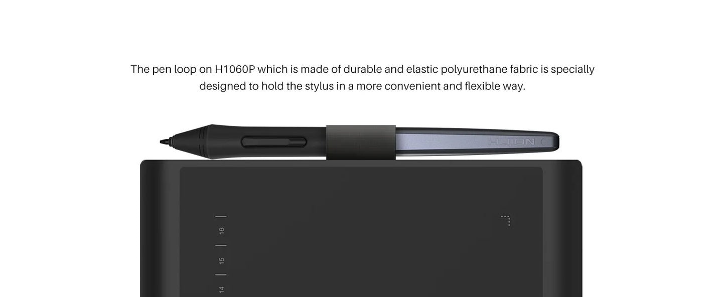HUION Inspiroy H1060P Graphics Drawing Tablet with 8192 Pressure Sensitivity Battery-Free Stylus and 12 Customized Hot Keys, 10