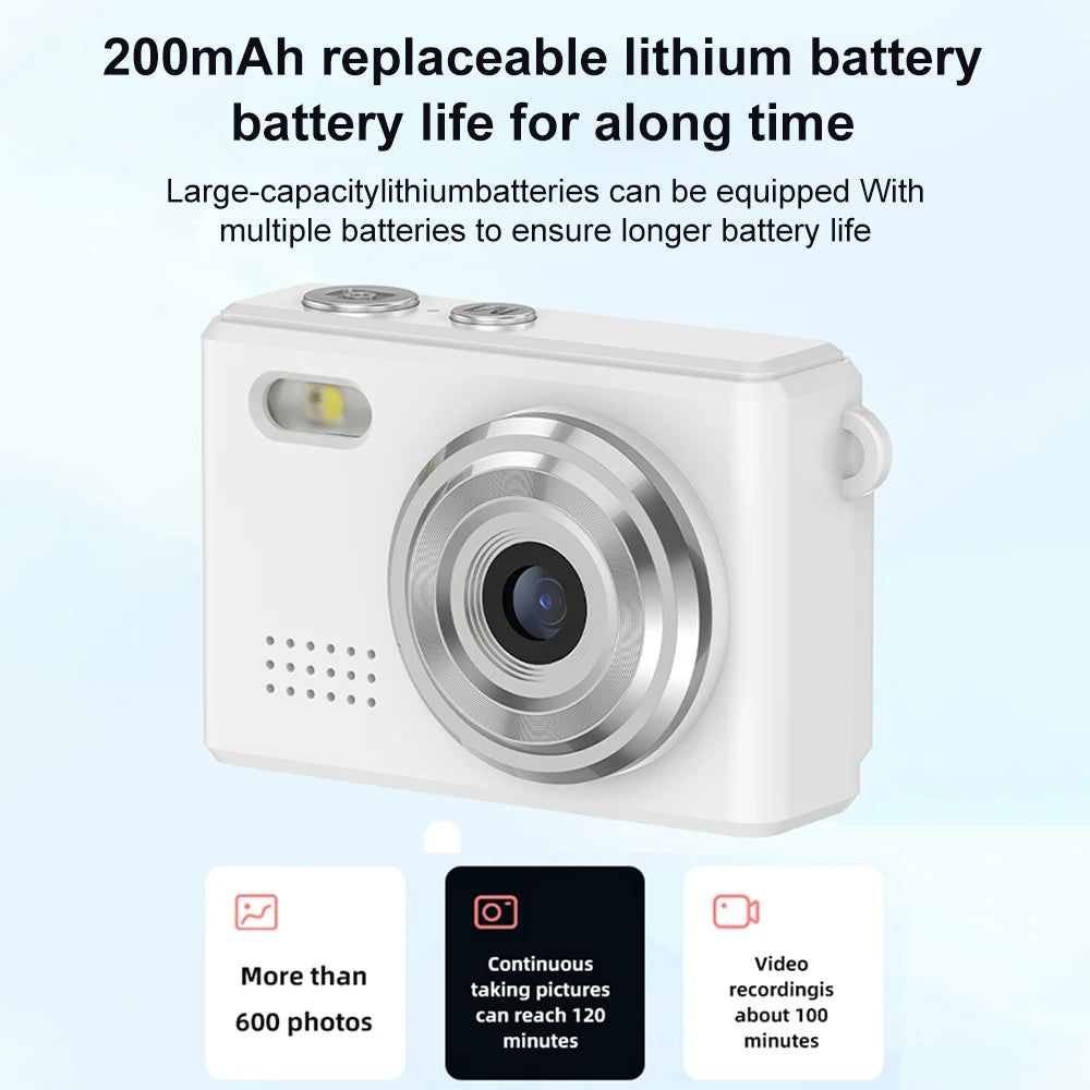 0.96''Mini 1080P Digtal Camera with Small Screen Bodycam Compact Portable Retro Kids Camcorder Video Recorder Support TF Card