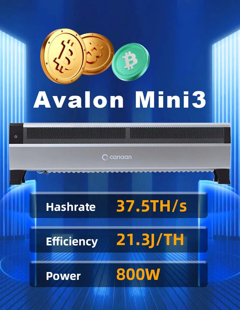 Jingle Mining Canaan Avalon Mini 3 Home 37.5THS 800w bitcoin miner crypto mining machine mini miner bitcone miners bitcion miner