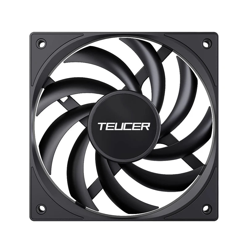 TEUCER UT-12015 PC Fan 120x120x15mm Slim FDB Bearing Case Fan with PWM Sharing Technology (PST), Quiet Motor, 800–2400 RPM