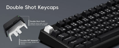 XVX Keycaps with Japanese Layout JIS Cherry Profile Black PBT Keycap Double Shot Not Shine Through Mechanical Keyboard 153 Key