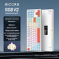 Riccks RS8 V2 Wireless Gaming Mechanical Keyboard Bluetooth 2.4G Wired 8000mAh RGB Hotswap Support QMK-VIA Keyboard for pc Gamer