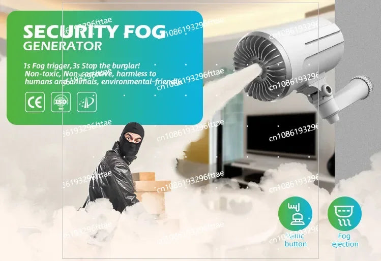 Gadgets Smart Security Fog Generator House Alarm System Home Security Tool Random Color
