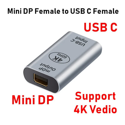 HDMI-compatible USB Type C Adapter to DP/VGA/Mini DP/RJ45 4K/8K 60Hz Vedio Transfer Converter for Laptop Phone Macbook Pro Air