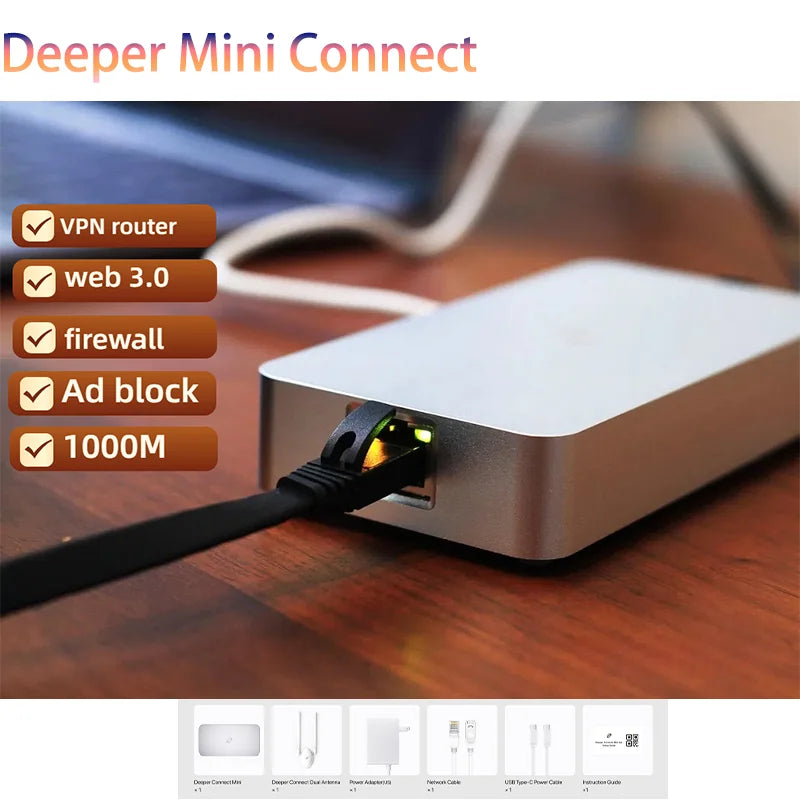 Deeper Connect Smart coin Mining VPN/DPN Router web3.0 miner Decentralized VPN  Hardware  Globla Unlimited Auto Switch IP