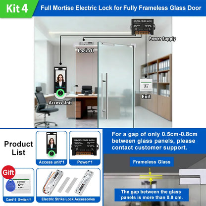 5.5-inch Aluminum Alloy Biometric Face Palm QR RFID Access Control Terminal with Video Intercom Cloud PC Software TCP/IP USB