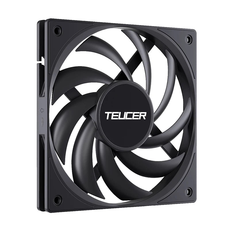 TEUCER UT-12015 PC Fan 120x120x15mm Slim FDB Bearing Case Fan with PWM Sharing Technology (PST), Quiet Motor, 800–2400 RPM
