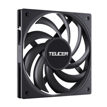 TEUCER UT-12015 PC Fan 120x120x15mm Slim FDB Bearing Case Fan with PWM Sharing Technology (PST), Quiet Motor, 800–2400 RPM