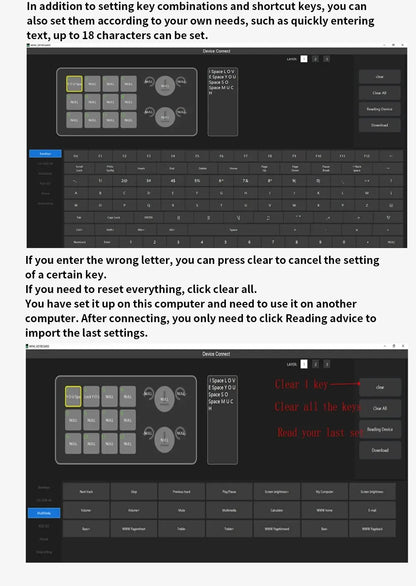 Bluetooth Programming Macro Custom Keyboard RGB 12 Keys 2 Knobs Copy Paste Photoshop Gaming Keypad Mechanical Hotswap Macropad